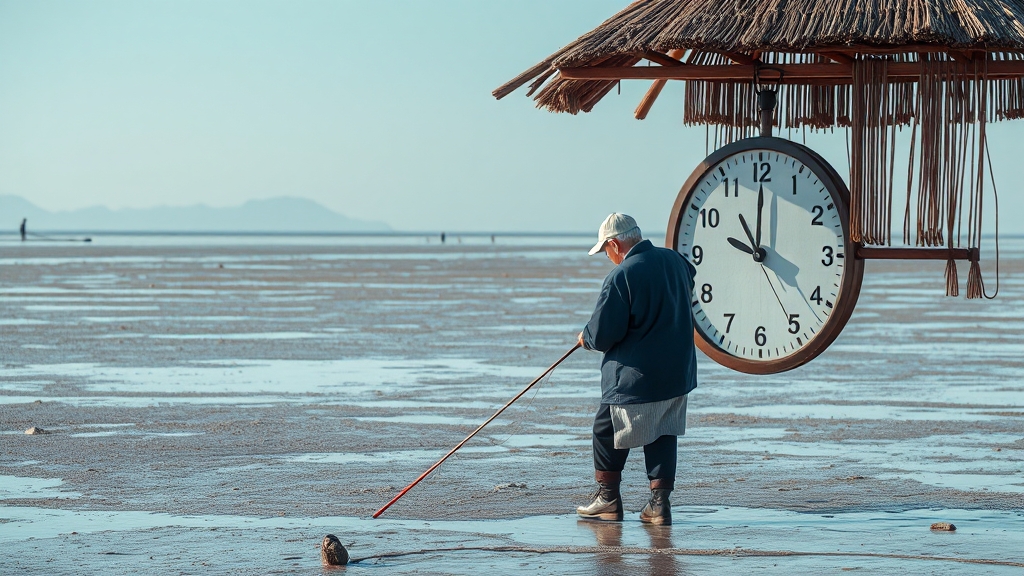 인천 지역별 물때 차이 (realistic 스타일)