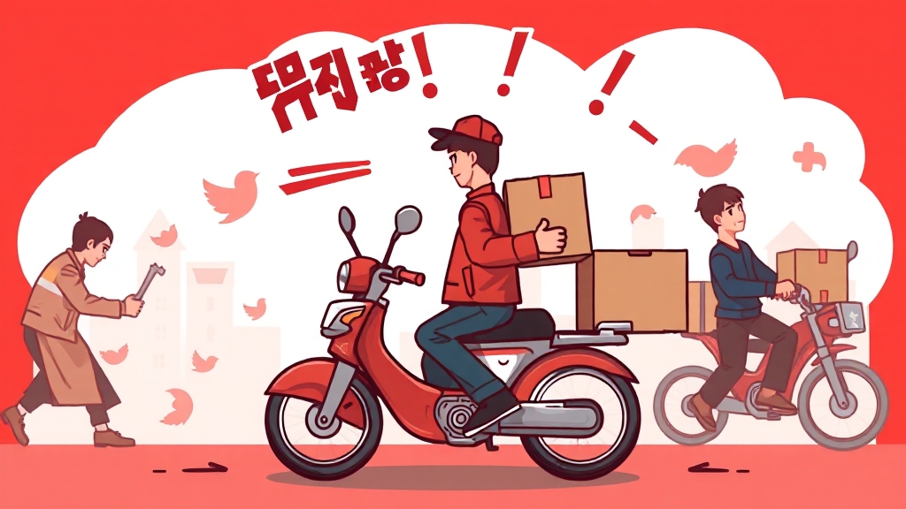 쿠팡 명절 택배 운영 심층 분석 (cartoon 스타일)