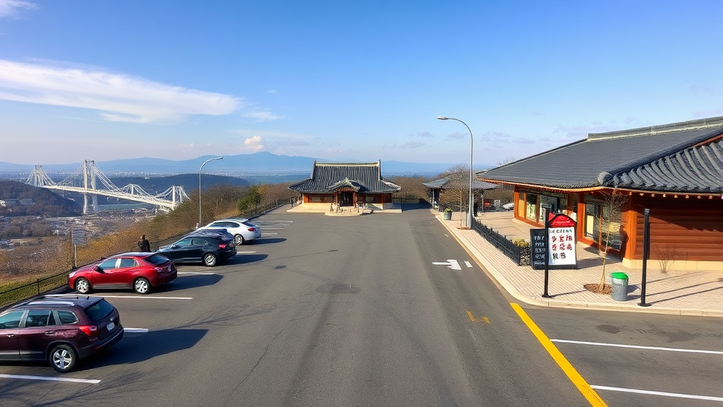 편리한 주차 정보 및 접근성 (realistic 스타일)