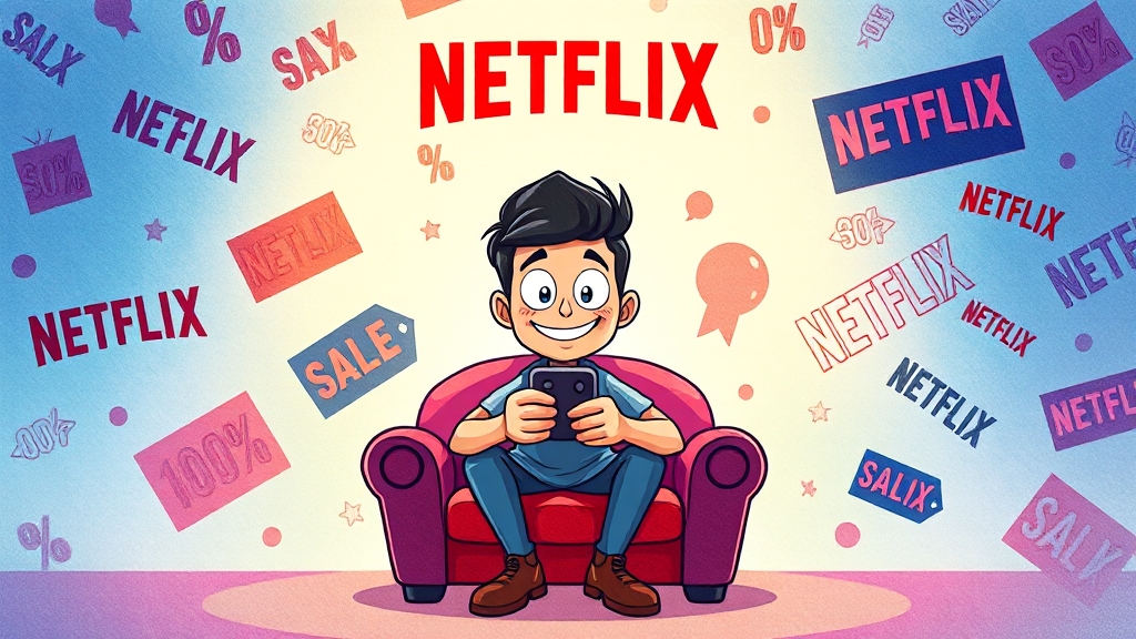 넷플릭스 할인 시 유의사항 (cartoon 스타일)