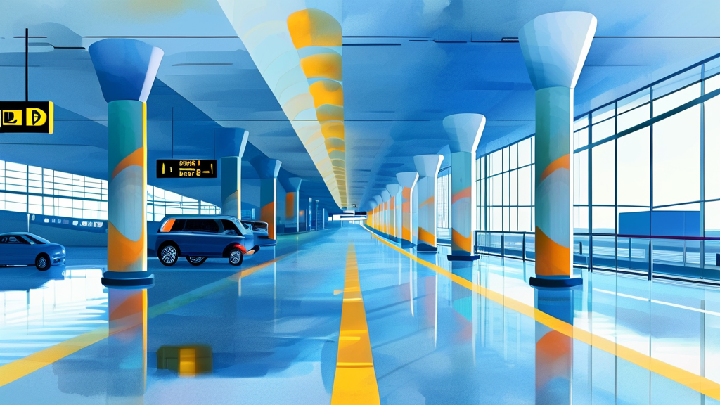 공식 주차장 vs 사설 주차대행 (watercolor 스타일)