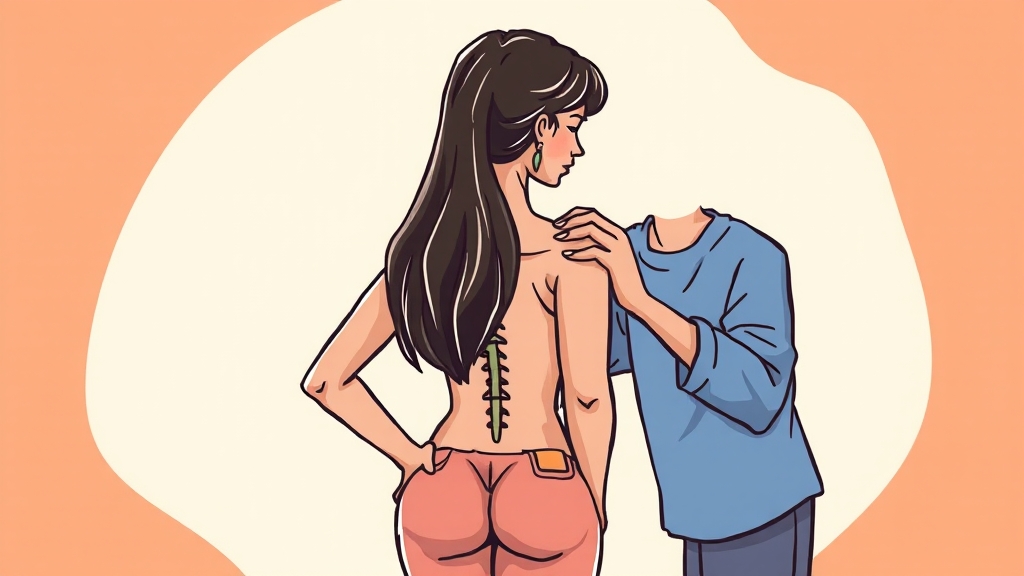 잘못된 자세, 건강의 적신호! (cartoon 스타일)