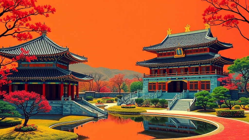 교태전 vs 근정전 비교 (popart 스타일)
