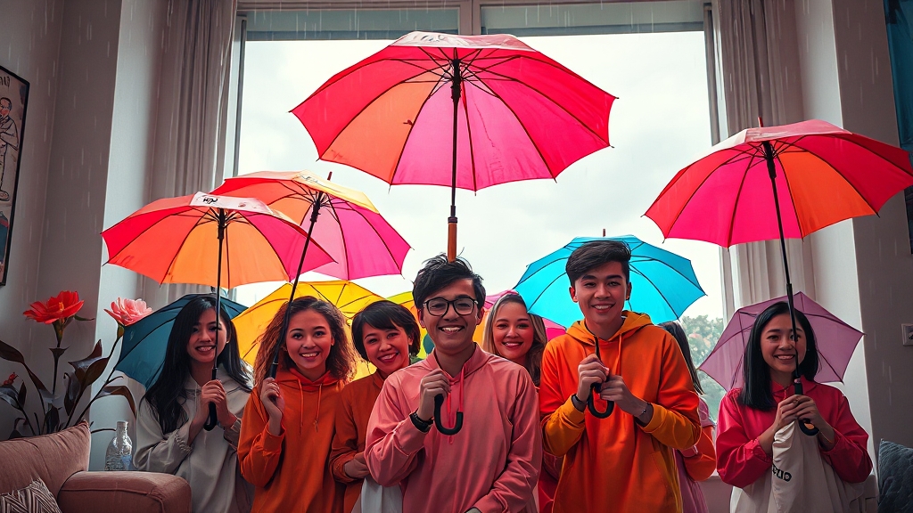 장마 대비, 지금부터 시작하세요! (popart 스타일)