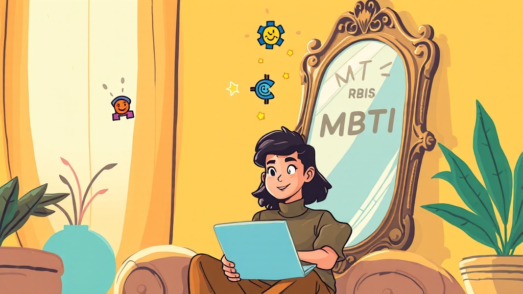 MBTI 검사, 어디서 할 수 있나요? (cartoon 스타일)