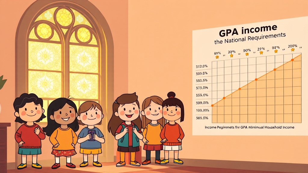 수혜 조건, 학점과 소득! (cartoon 스타일)