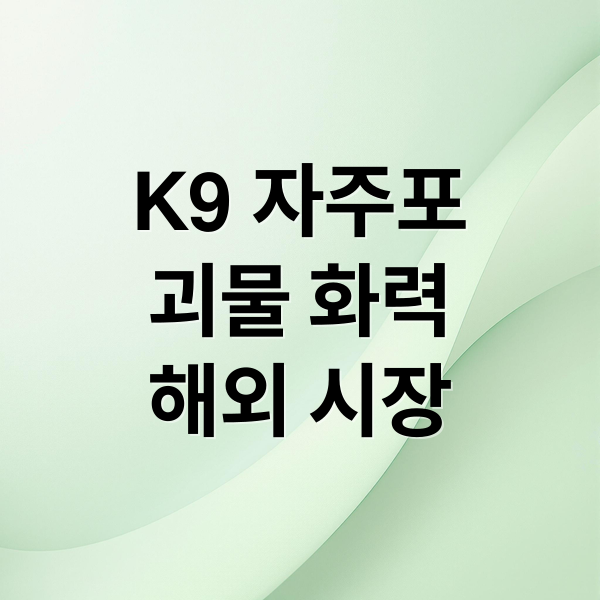 K9 자주포
괴물 화력
해외 시장 (K9 신형 자주포 1분 9발)