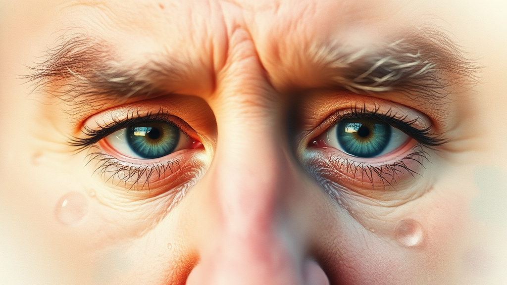 안구건조증의 주요 원인 (watercolor 스타일)