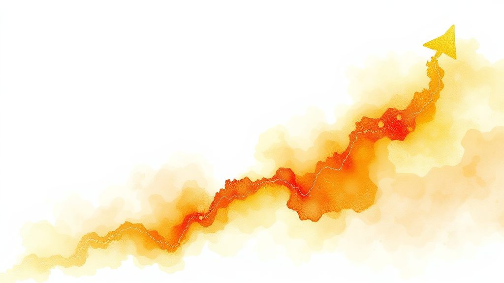 코스피 5000 시대 개막 (watercolor 스타일)