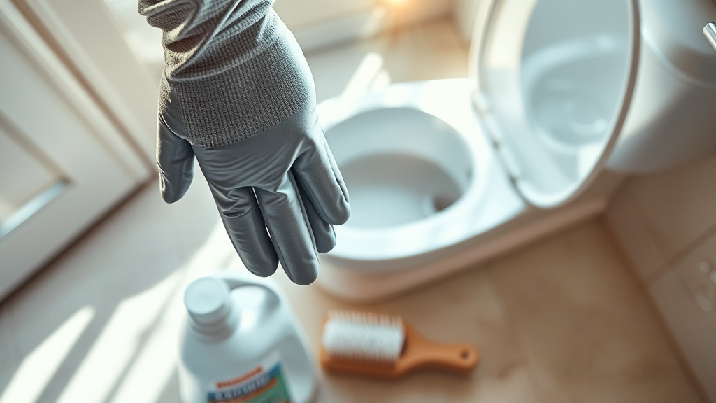 청소 전 준비물 및 주의사항 (realistic 스타일)