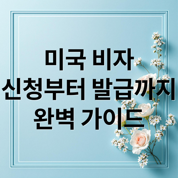 미국 비자
신청부터 발급까지
완벽 가이드 (미국 비자 신청)