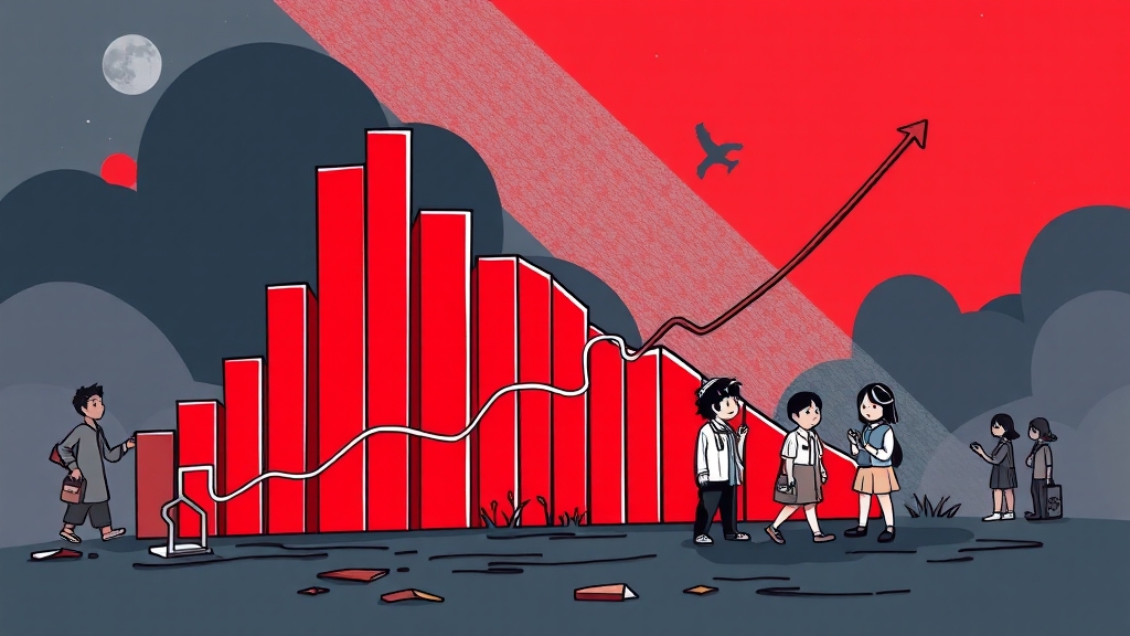 성장률 둔화, 핵심 원인은? (cartoon 스타일)