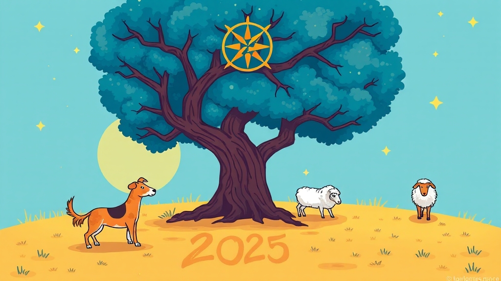 2025년 띠별 운세 (cartoon 스타일)
