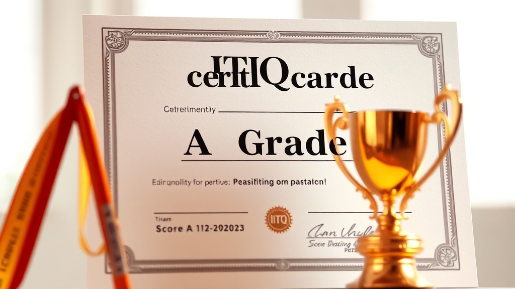 ITQ 시험 등급 기준 (realistic 스타일)