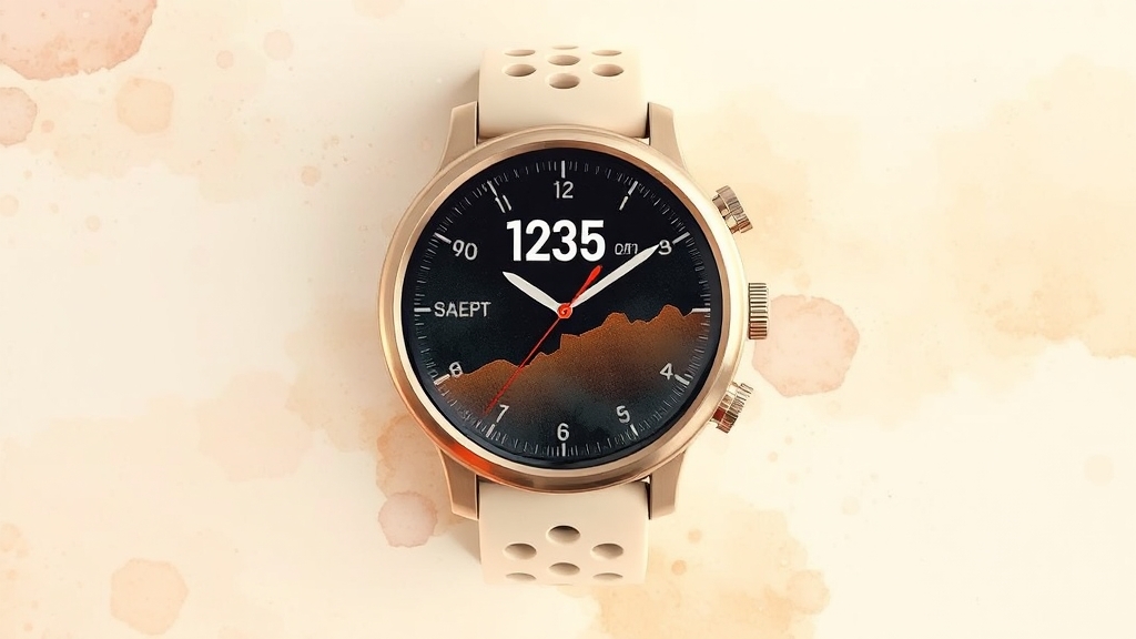 워치7 크림: 건강 관리 및 운동 기능 상세 리뷰 (watercolor 스타일)