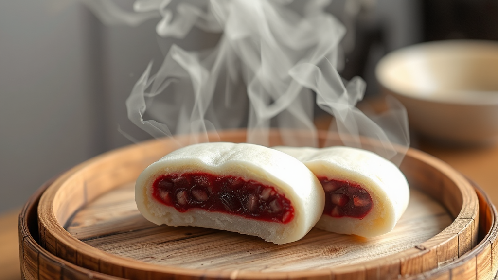 고령 찹쌀떡 달인의 비법과 역사 (watercolor 스타일)