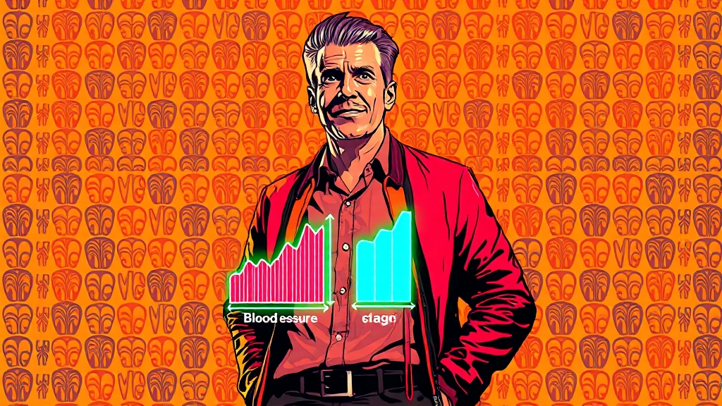 중년, 왜 혈압&콜레스테롤 관리가 중요할까? (popart 스타일)