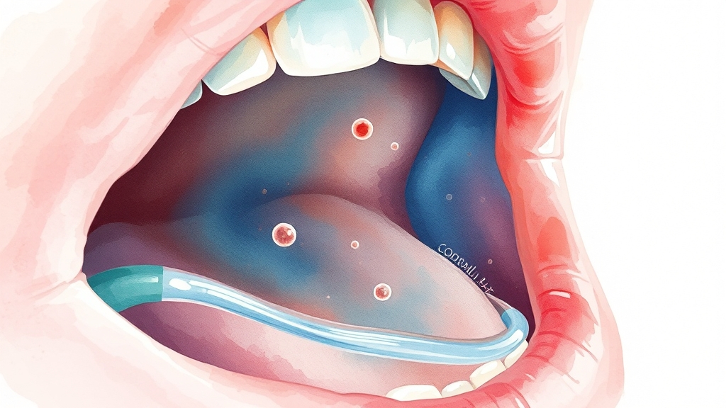 혀 백태, 궁금증 해결! (watercolor 스타일)