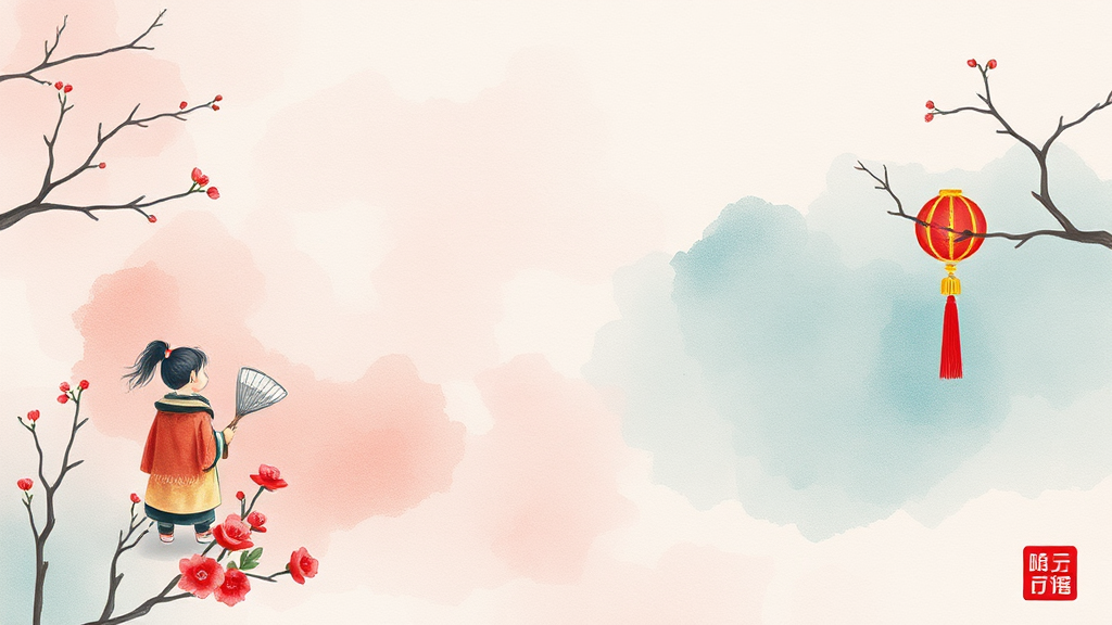 2026년 설날 마트 할인 (watercolor 스타일)