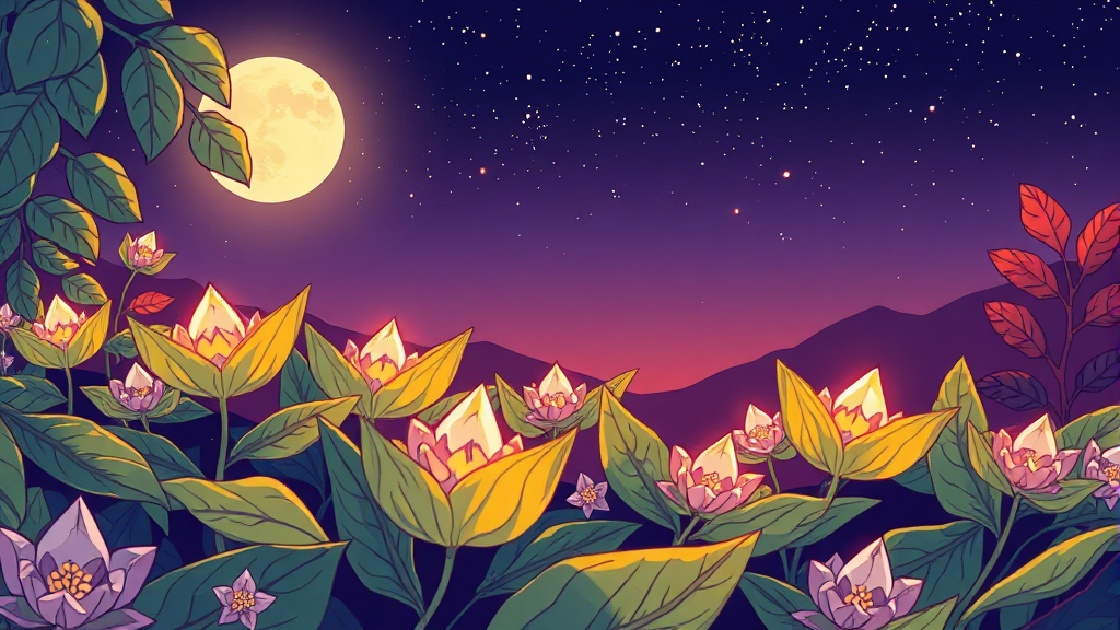 식물성 멜라토닌 선택 기준 (cartoon 스타일)