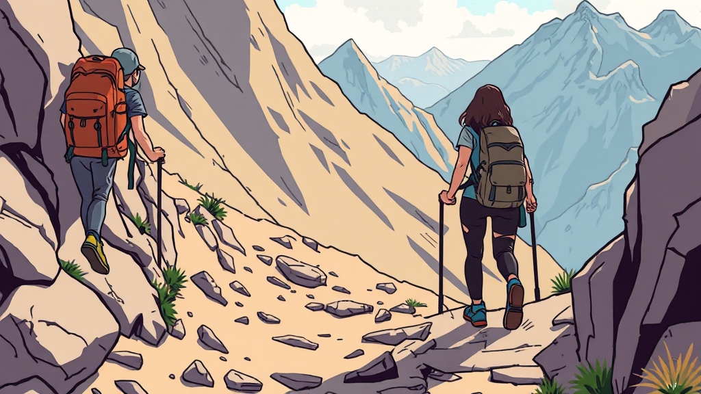 레깅스 등산, 안전할까? (cartoon 스타일)