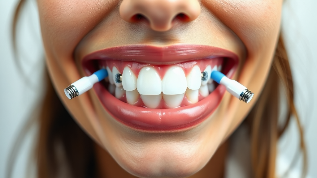 임플란트 시술 후 관리 (realistic 스타일)