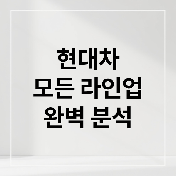 현대차
모든 라인업
완벽 분석 (현대 자동차 종류)