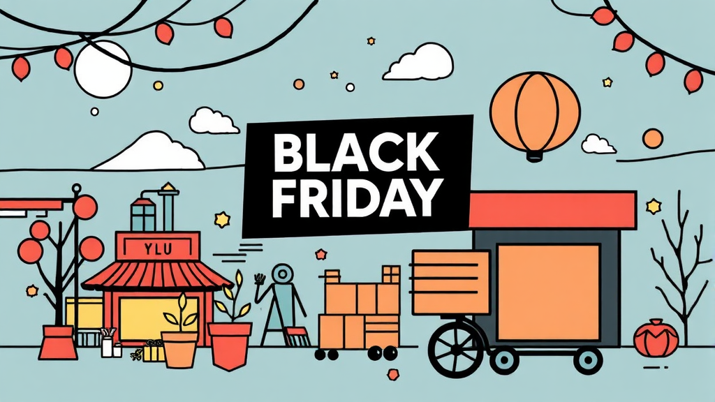 블랙프라이데이 쇼핑 가이드 (illustration 스타일)