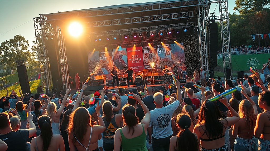 워터밤 2025 라인업 정보 (realistic 스타일)