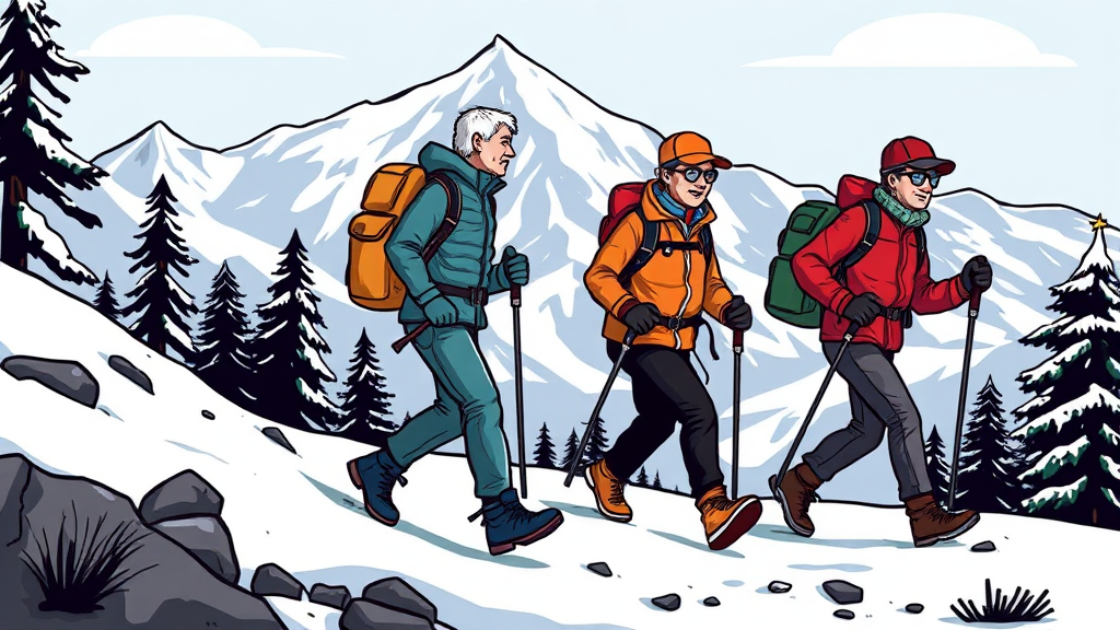 겨울철 안전사고 완벽 대비! 8 겨울철 야외 활동, 준비물 & 안전 수칙! (cartoon 스타일)