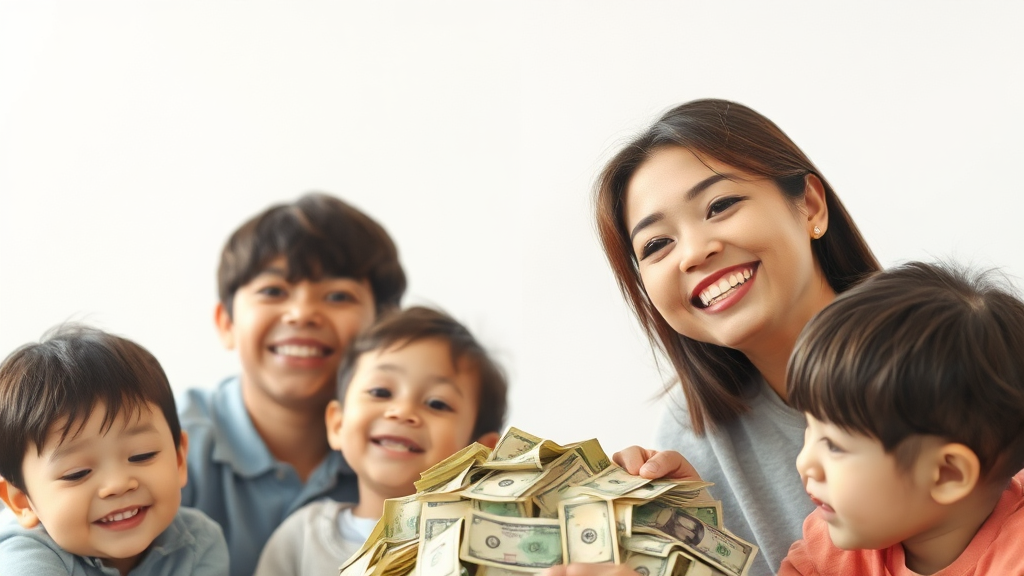 자녀 세액공제 확대 (watercolor 스타일)