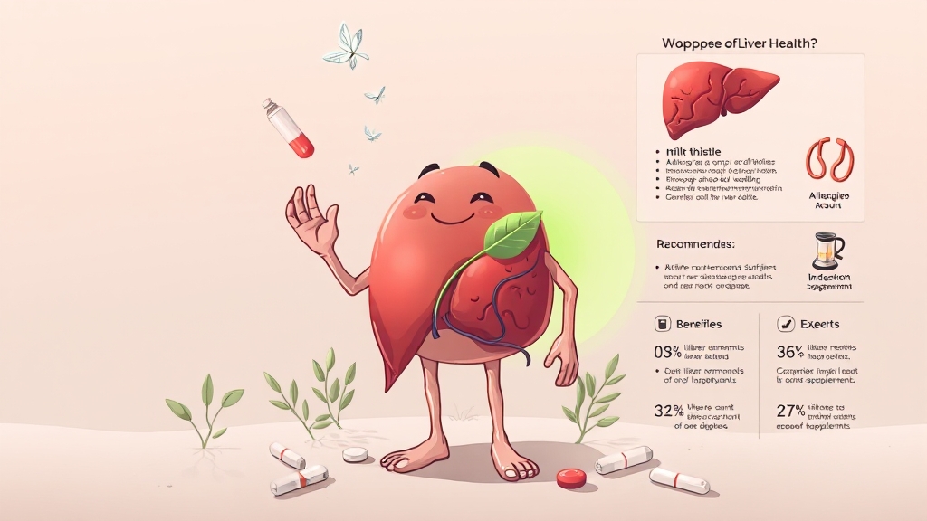 밀크씨슬 복용 시 주의사항 (illustration 스타일)