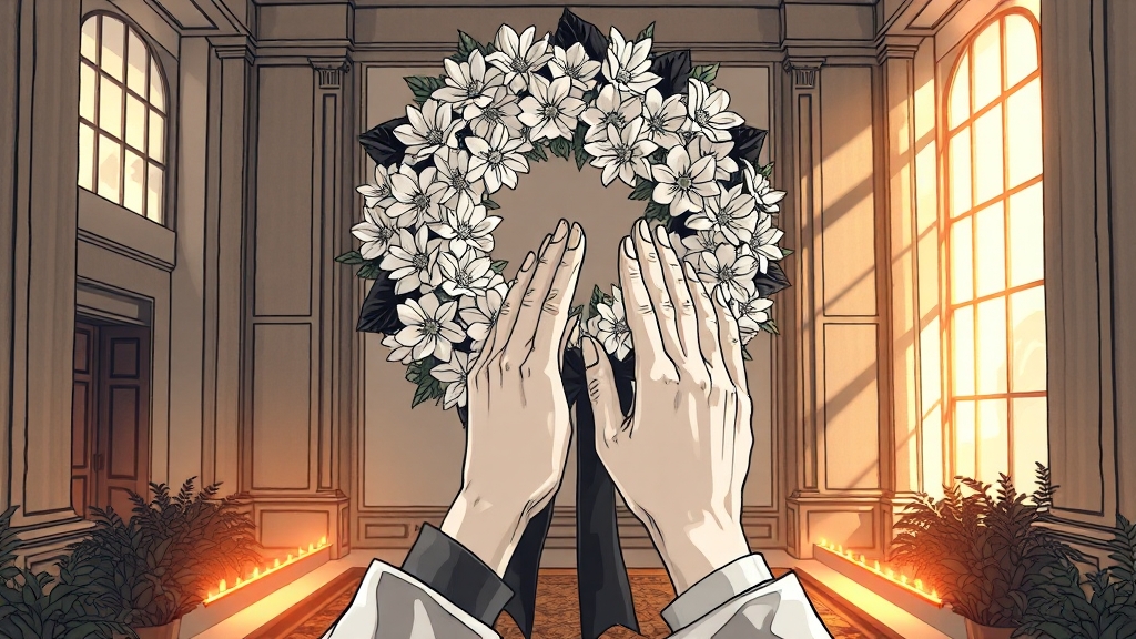 근조화환의 깊은 의미 (illustration 스타일)