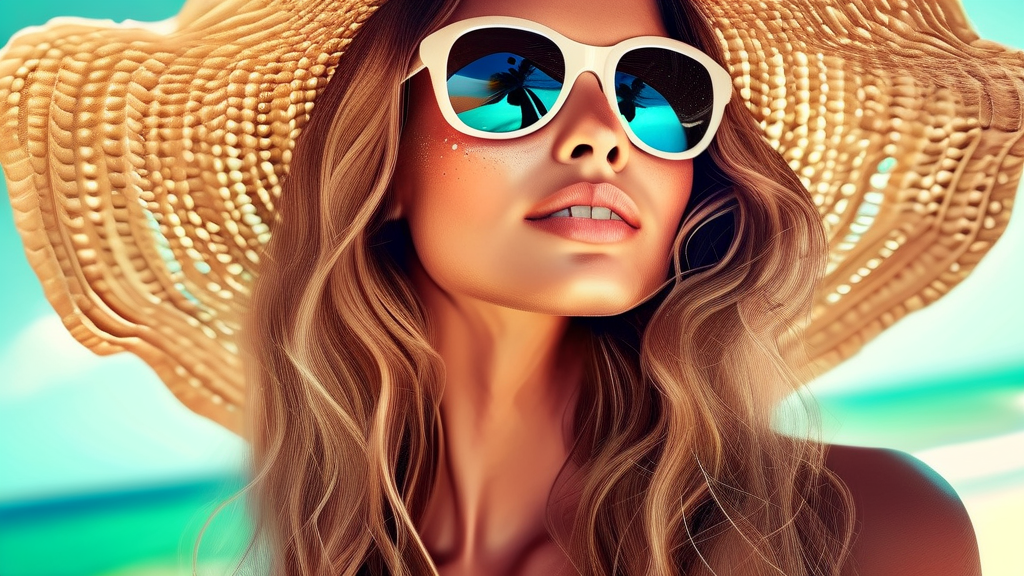 자외선 차단: 피부암 예방의 첫걸음 (realistic 스타일)