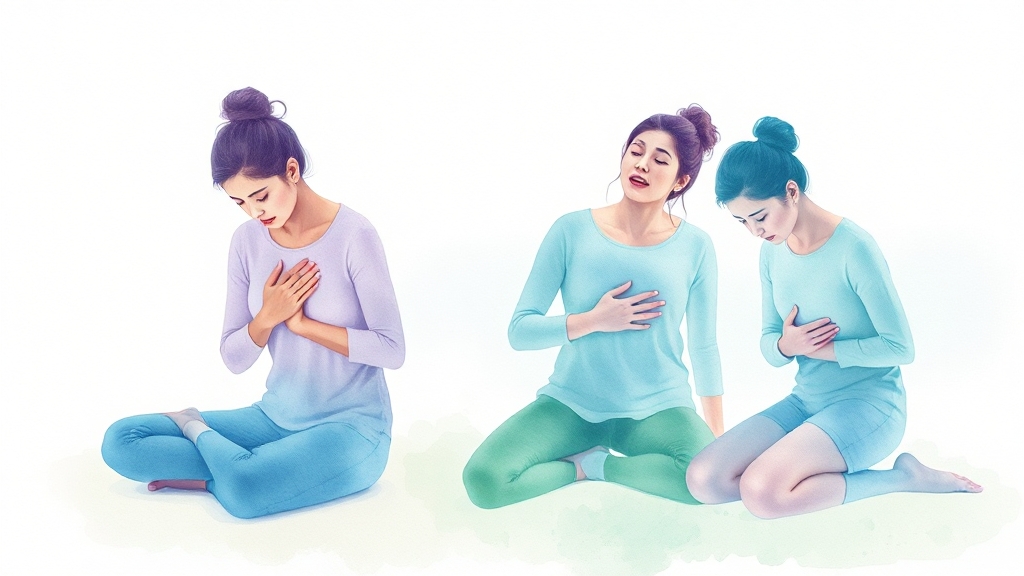 급체에 좋은 자세 & 지압법 (watercolor 스타일)