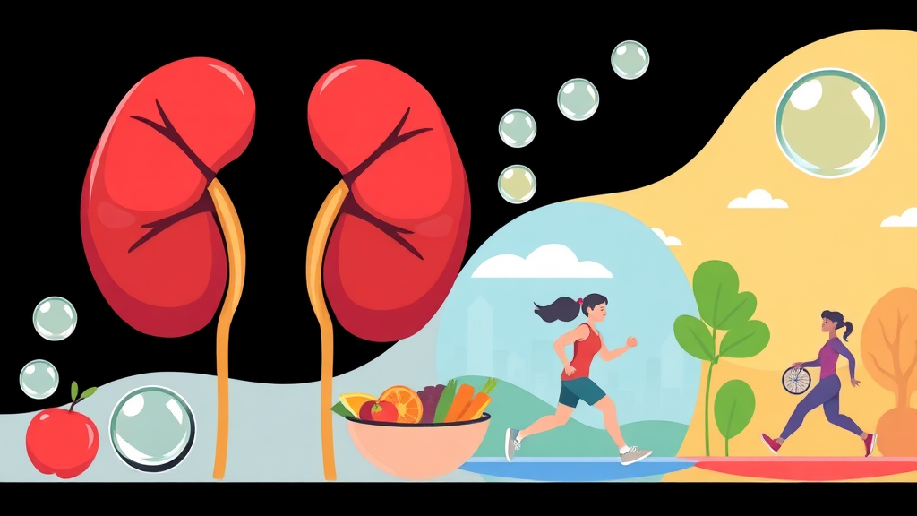 신장 건강, 어떻게 지켜야 할까? (cartoon 스타일)