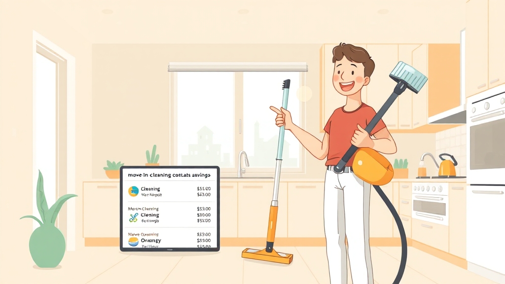 입주청소 비용 절약, 이렇게 해보세요! (illustration 스타일)