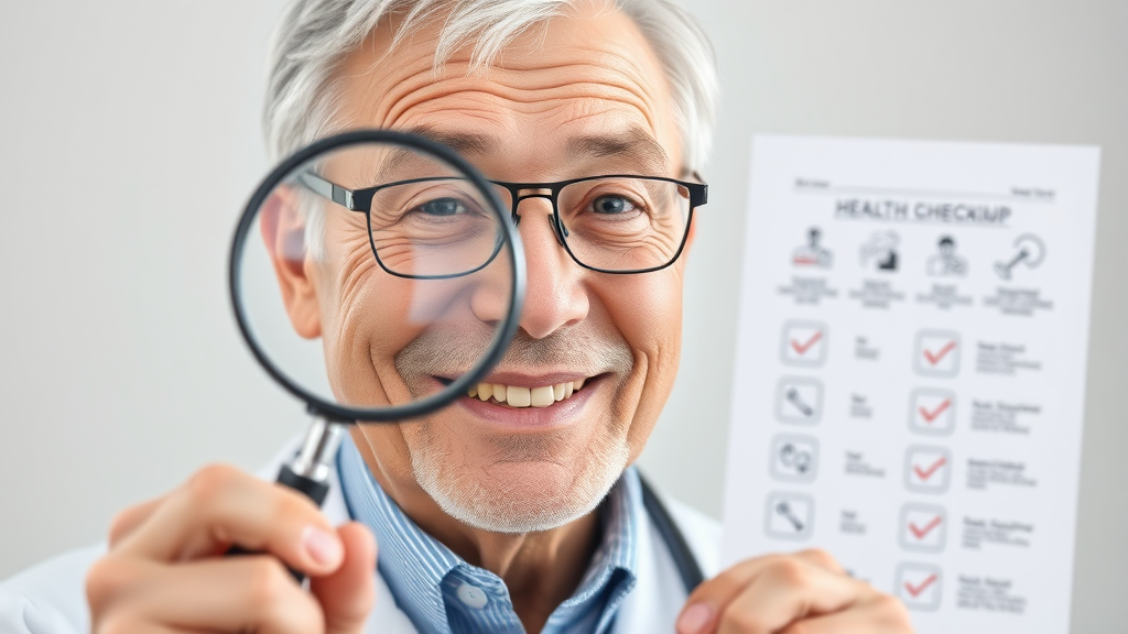 검진 항목, 꼼꼼히 알아봐요! (realistic 스타일)