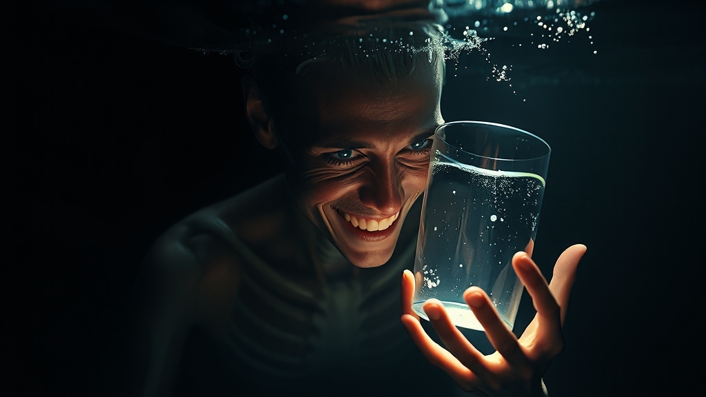 이 빠지는 꿈, 쫓기는 꿈, 물에 빠지는 꿈 (realistic 스타일)