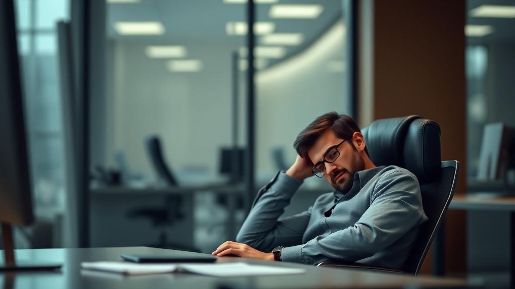 번아웃 자가 진단 (realistic 스타일)