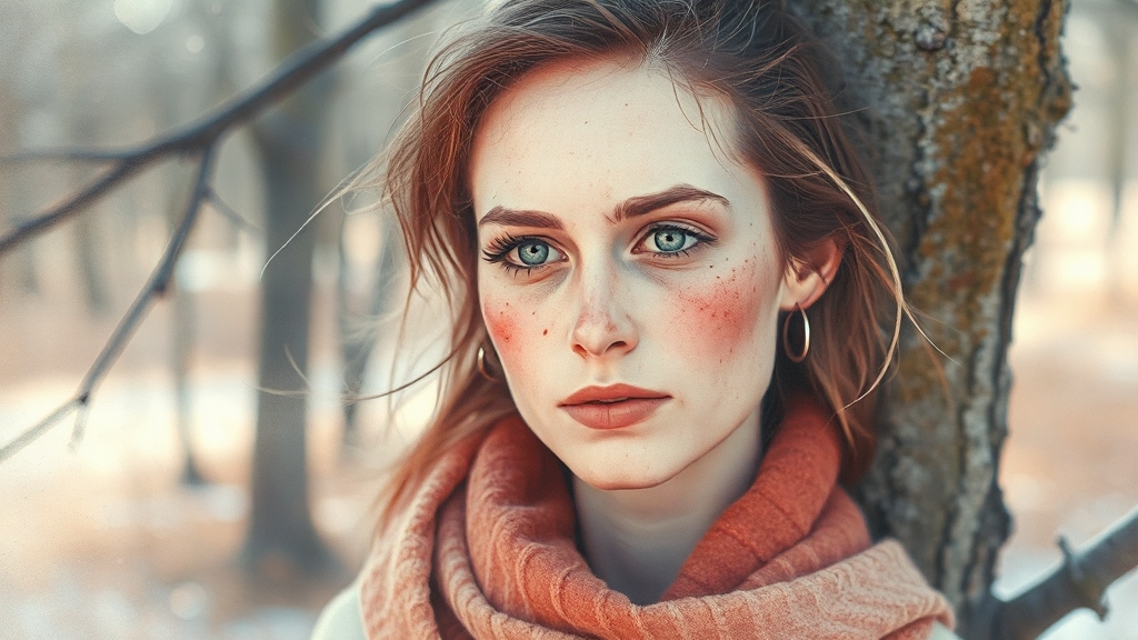 구안와사의 주요 원인 분석 (watercolor 스타일)