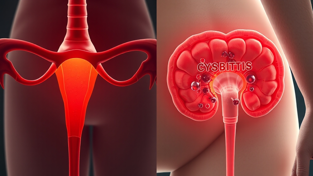 방광염, 왜 생기는 걸까? (realistic 스타일)