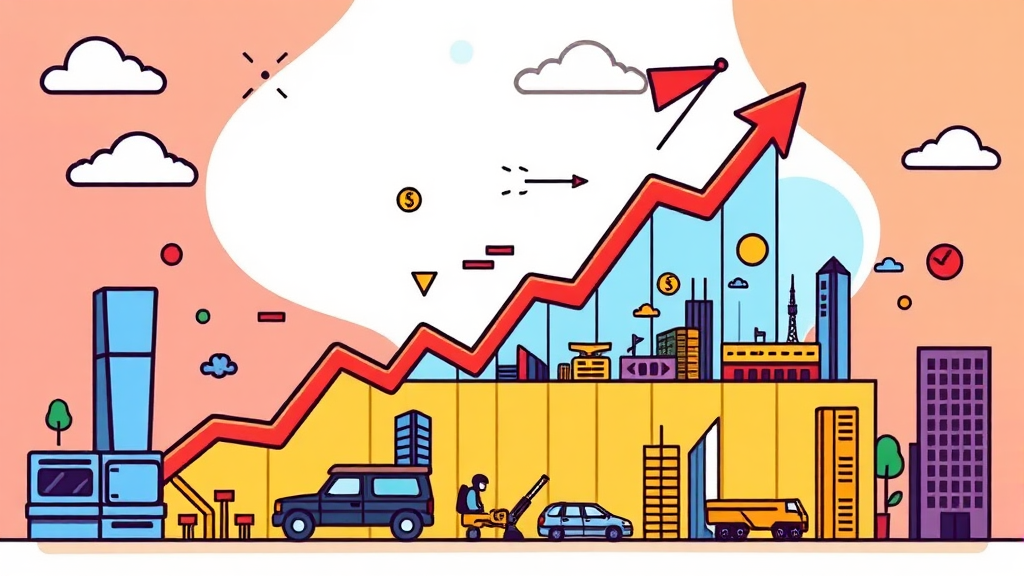 코스피 상승 구조의 변화: 다각화된 업종별 특징 (cartoon 스타일)