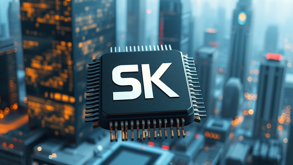 SK스퀘어 핵심 자산, SK하이닉스 지분 (realistic 스타일)