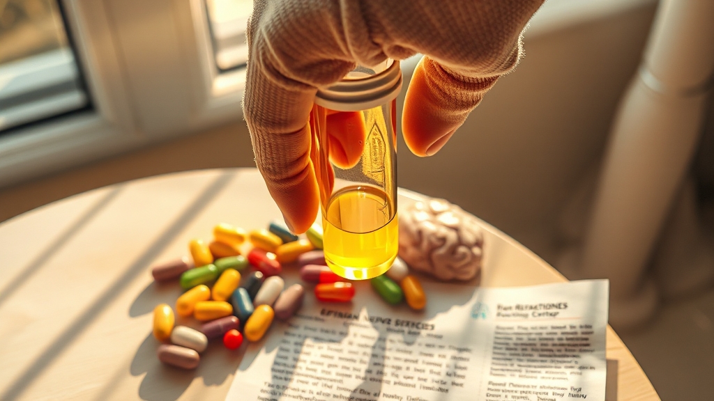 비타민 B 섭취 시 주의사항 및 부작용 (realistic 스타일)