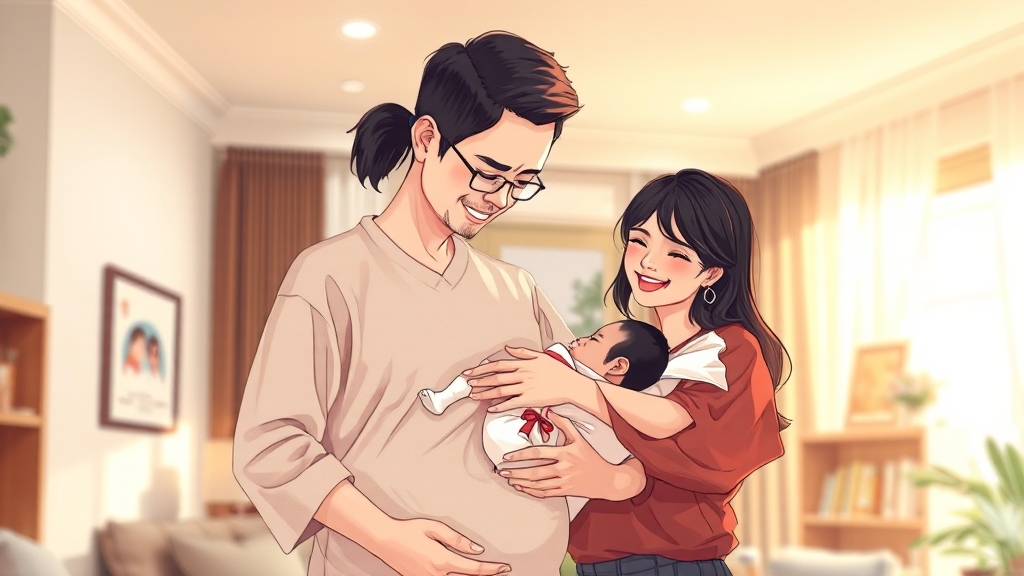 배우자 출산휴가 급여 (realistic 스타일)
