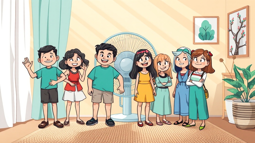 똑똑한 선택으로 시원한 여름 보내세요! (cartoon 스타일)