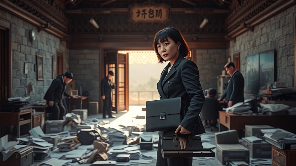 주요 압수수색 대상 및 증거 확보 (realistic 스타일)