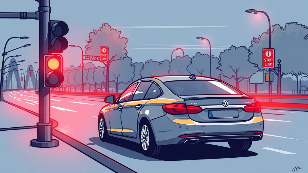 신호위반, 정확히 뭘까? (illustration 스타일)