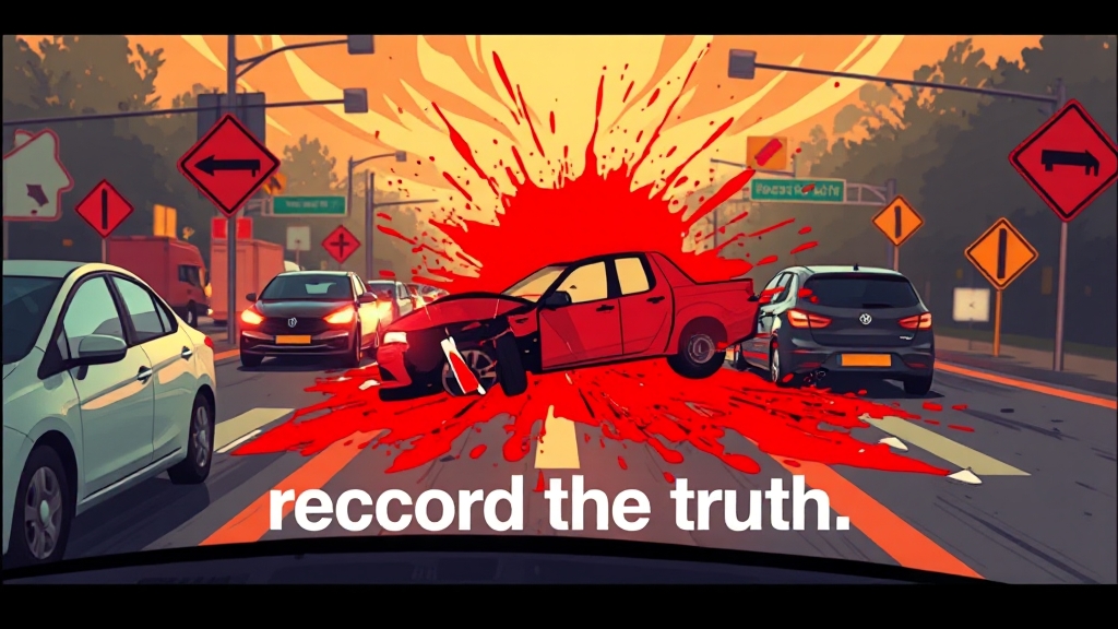 블랙박스, 왜 사고 증거로 중요할까요? (cartoon 스타일)